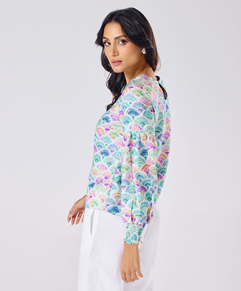 Long Sleeve Printed Top